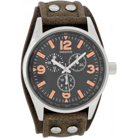 OOZOO Timepieces 46mm Brown Leather Strap C7458